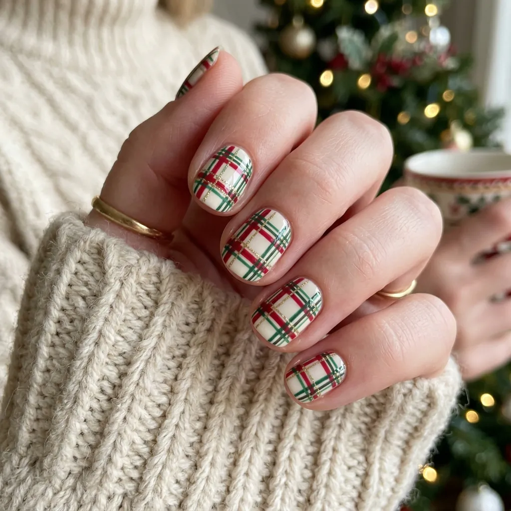 Plaid Pattern Nail Idea