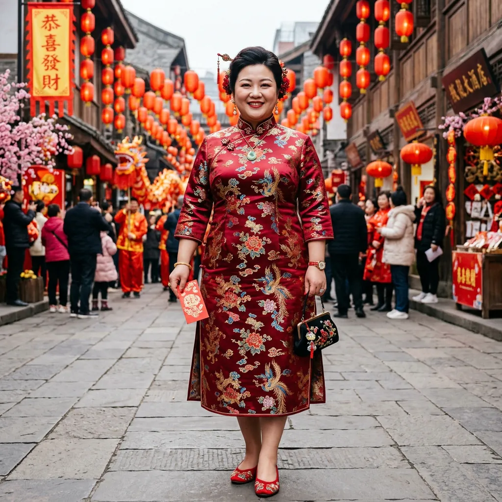 Plus Size Chinese New Year Outfit Idea