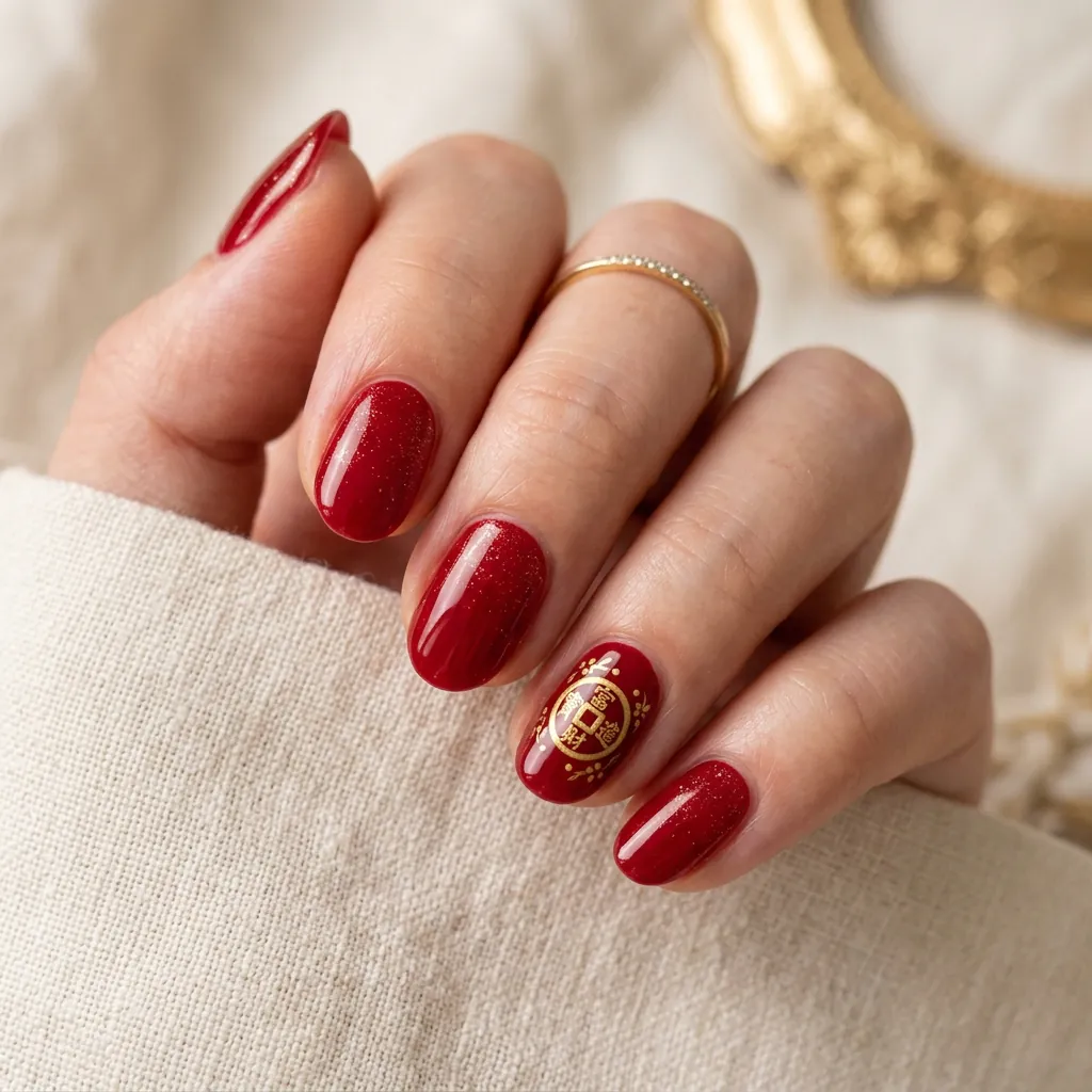 Coin and Wealth Symbol Nail Ideas