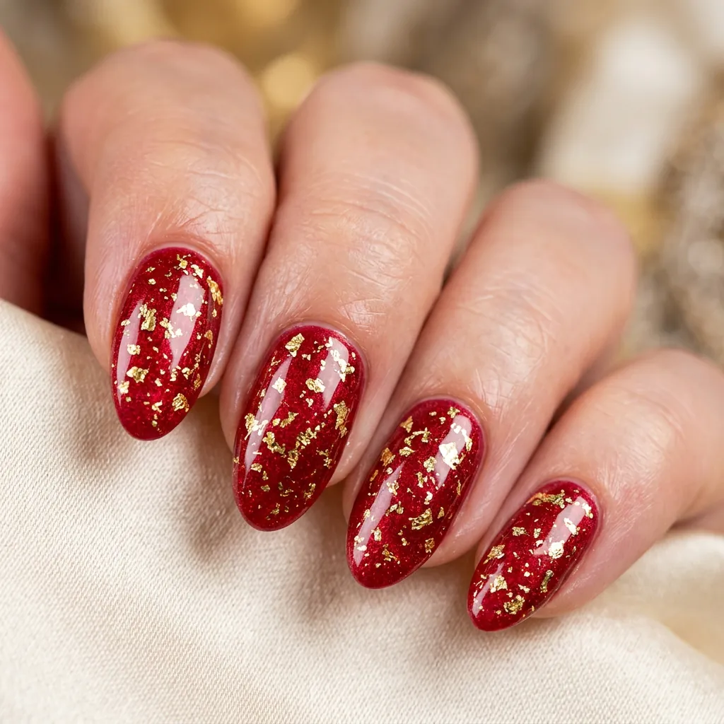 Gold Foil Nail Ideas