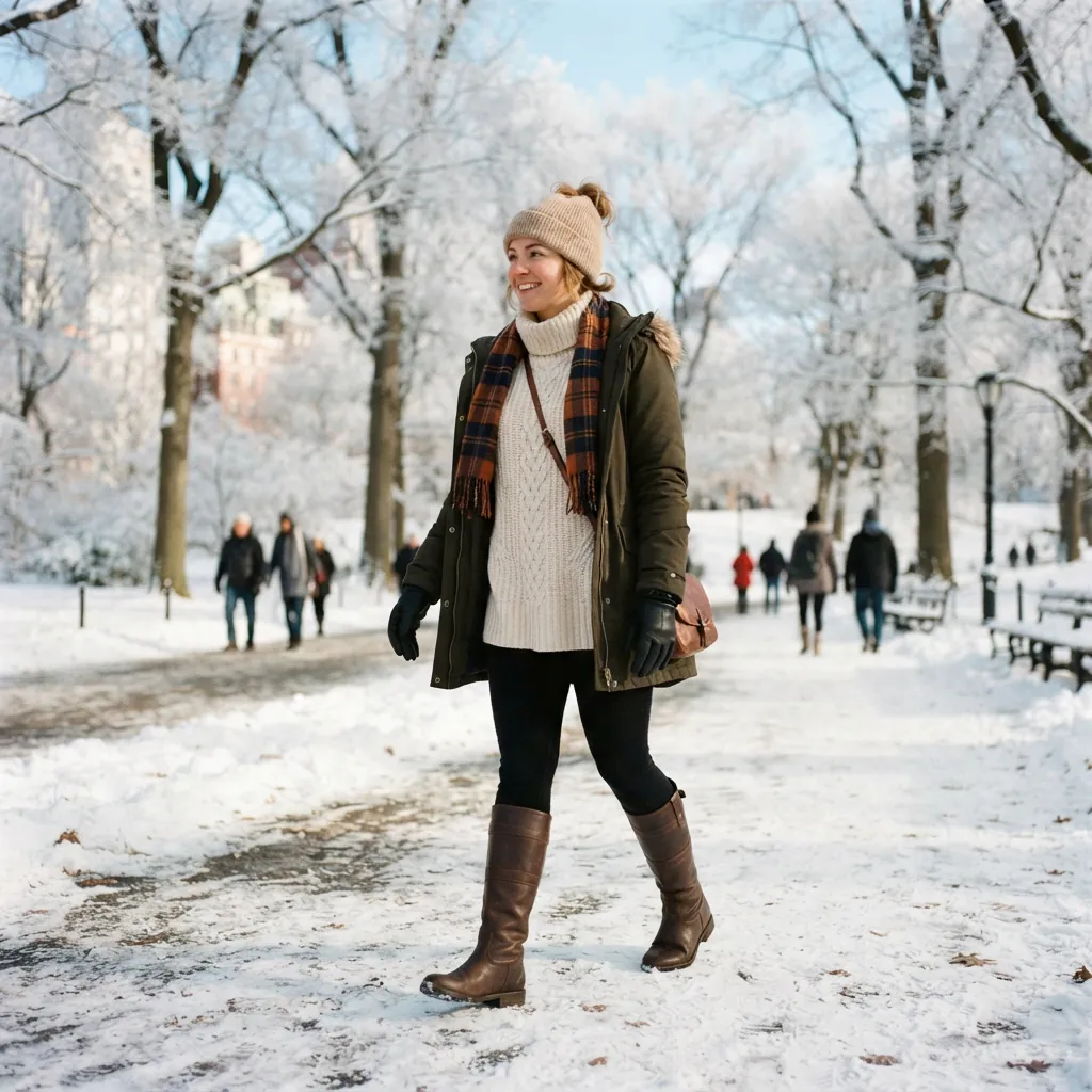 Fleece-Lined Leggings Outfit Idea