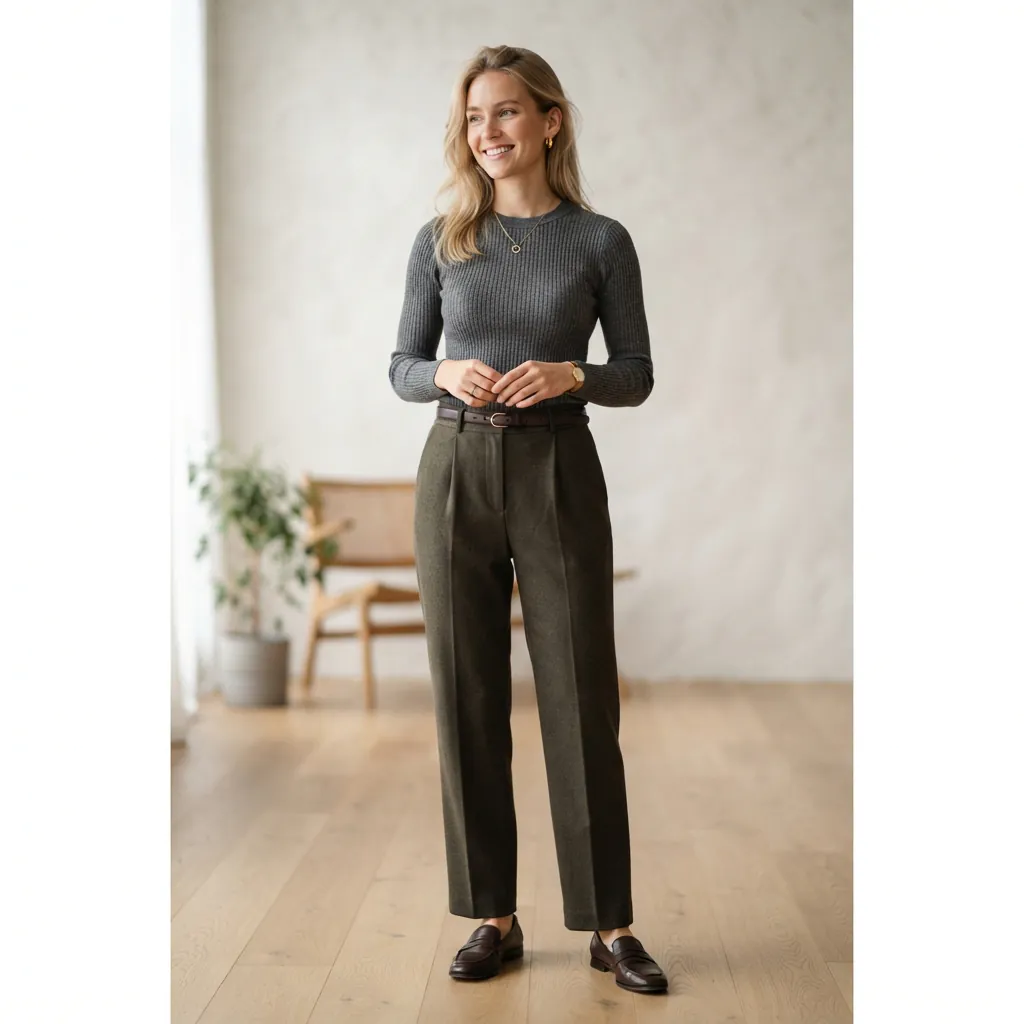 Ribbed Knit Sweater Outfit Ideas